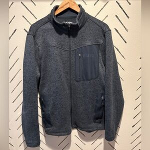 Kuiu Basecamp full zip sweater, size Large, gray